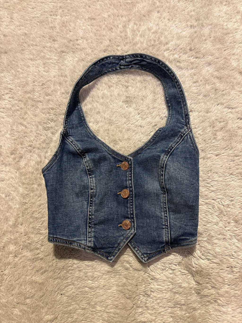 Garage Denim Halter Top