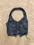 Garage Denim Halter Top