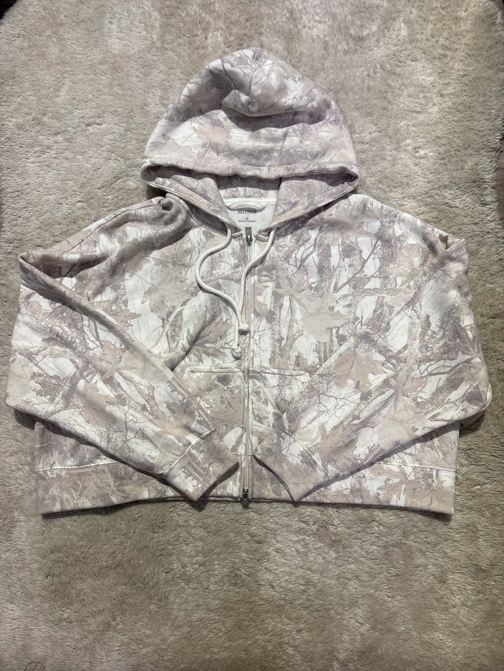 Hollister Camo Cropped Hoodie