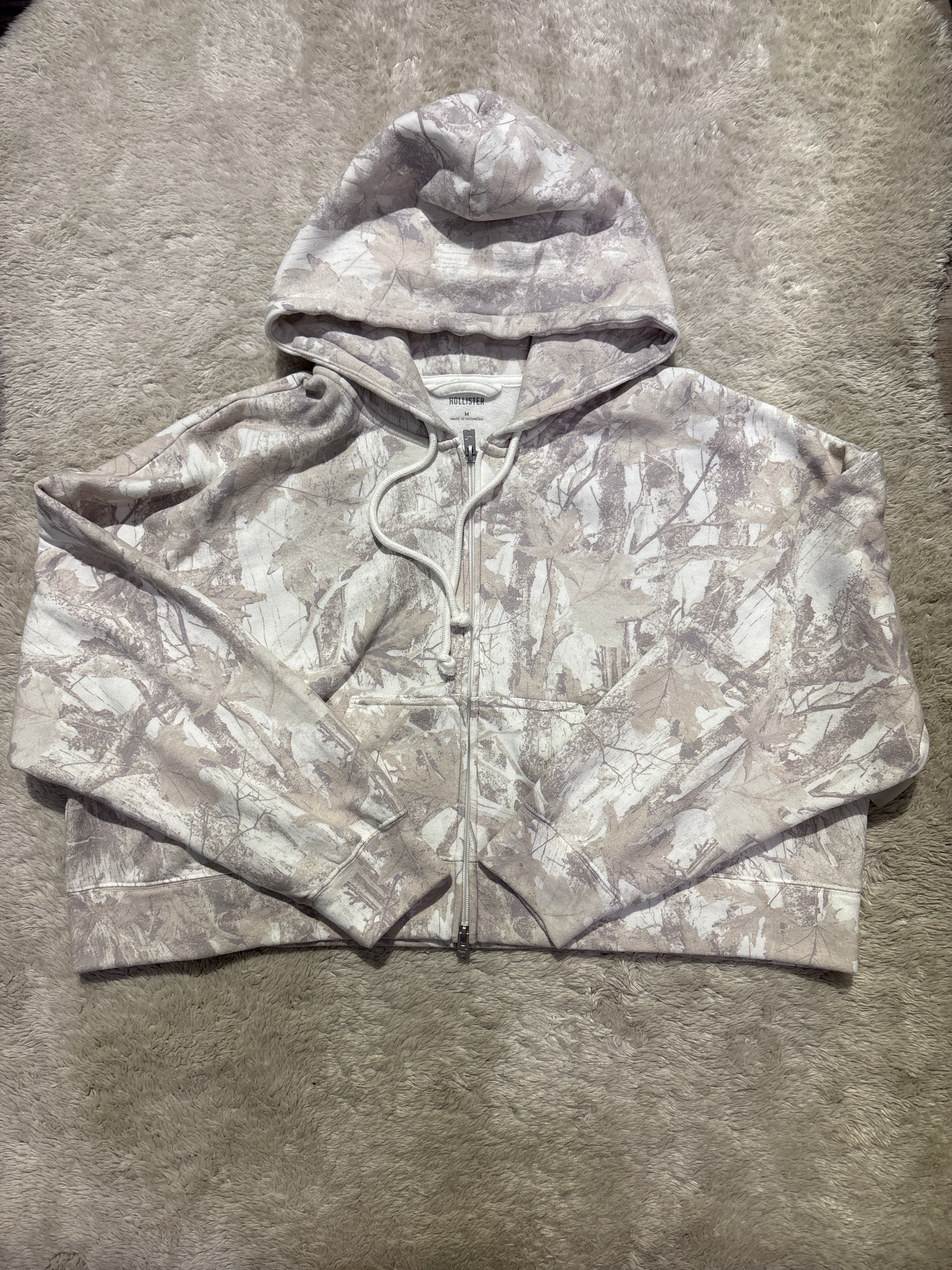 Hollister Camo Cropped Hoodie