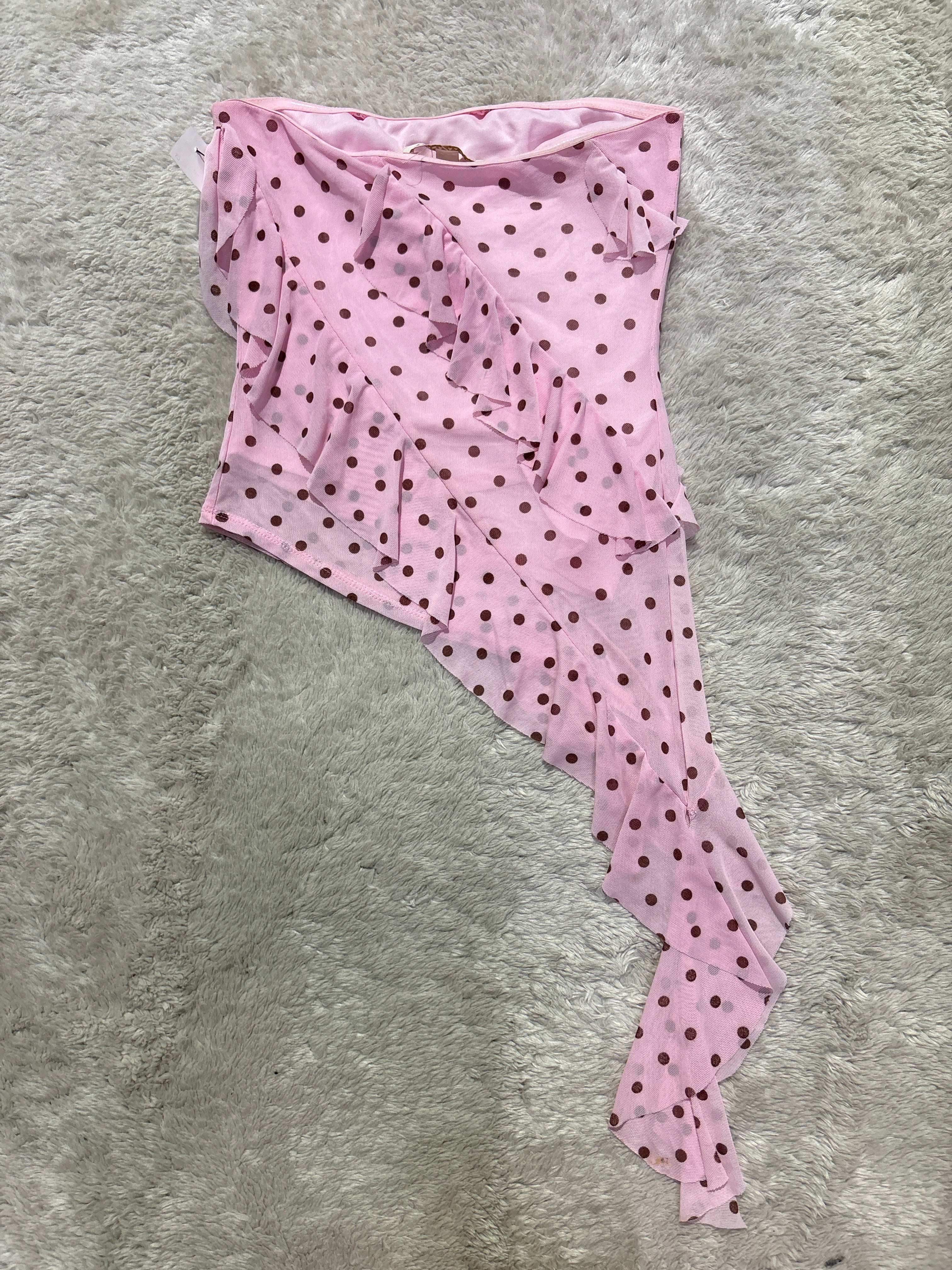 Asymmetrical Polka Dot Top