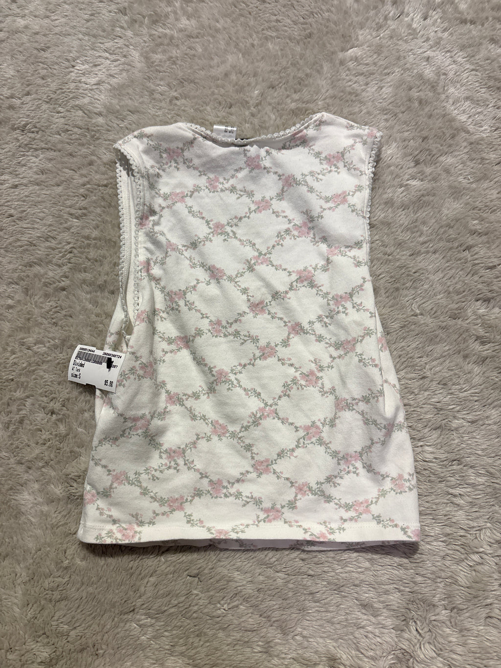 Divided Floral Tank Top