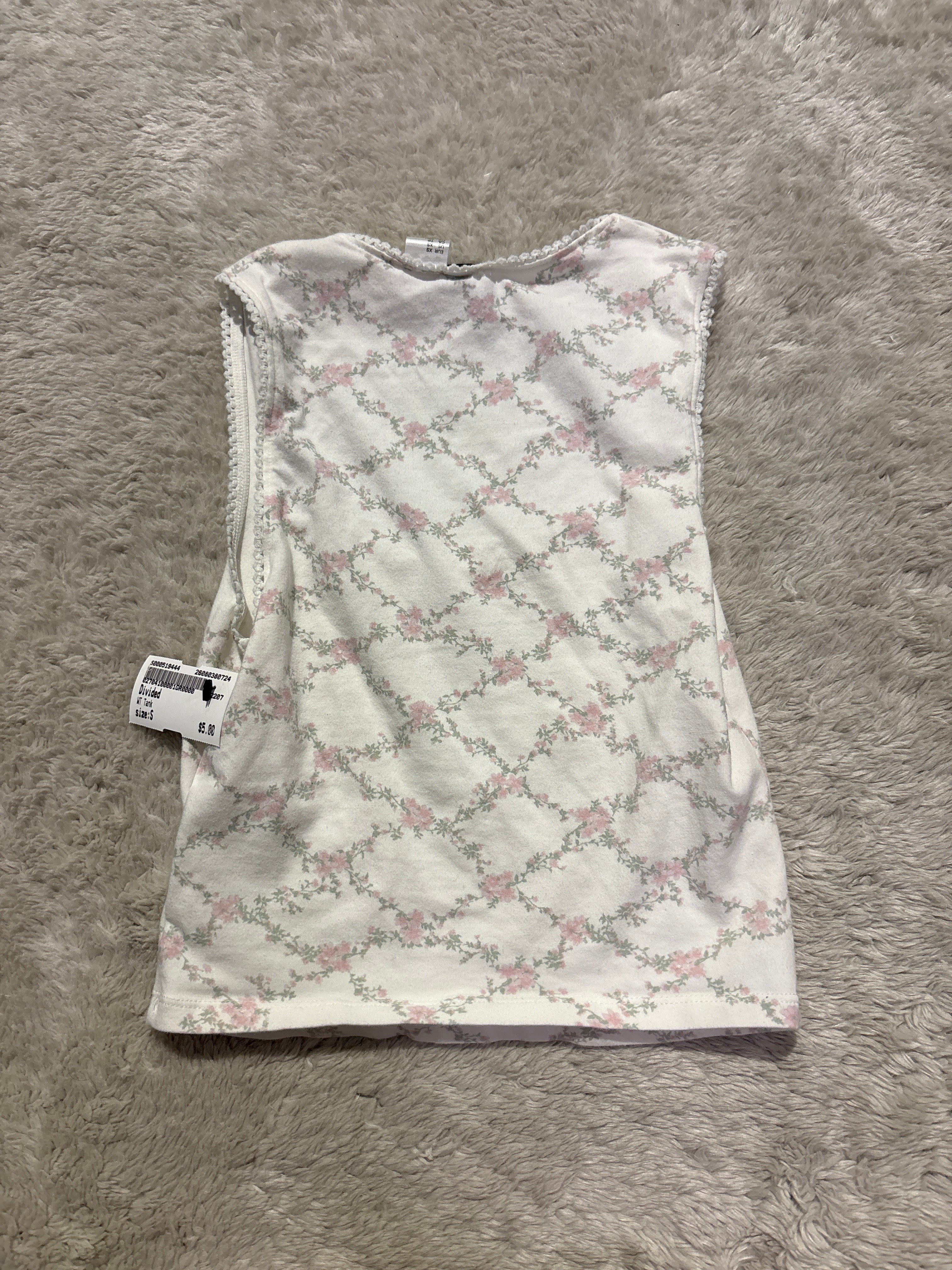 Divided Floral Tank Top
