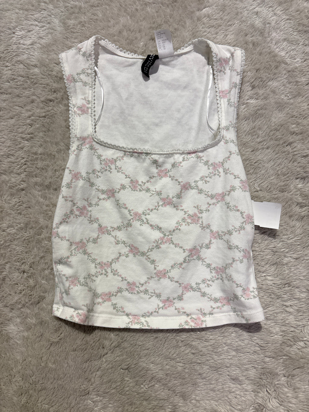 Divided Floral Tank Top