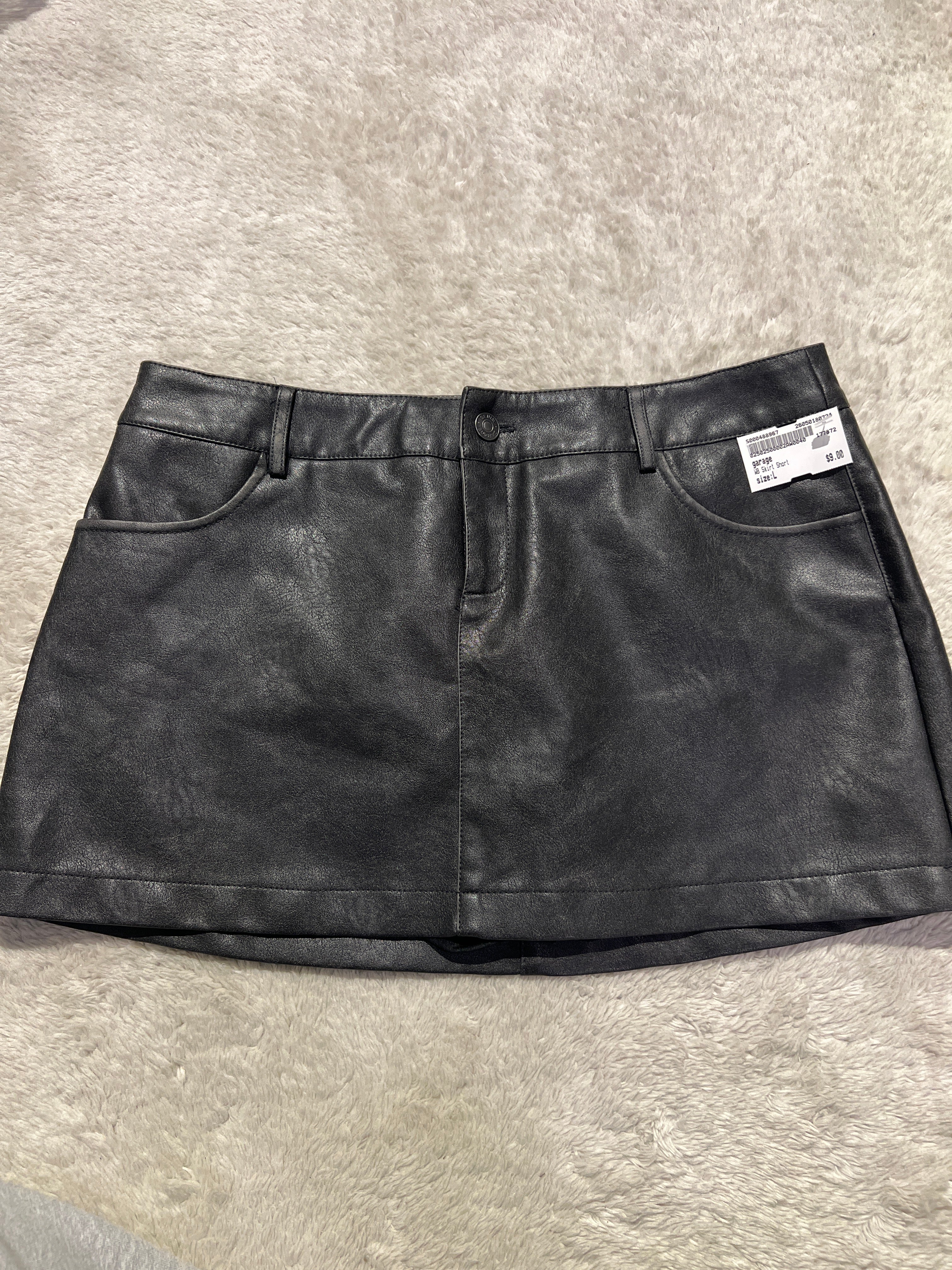 Garage Pleather Mini-Skirt