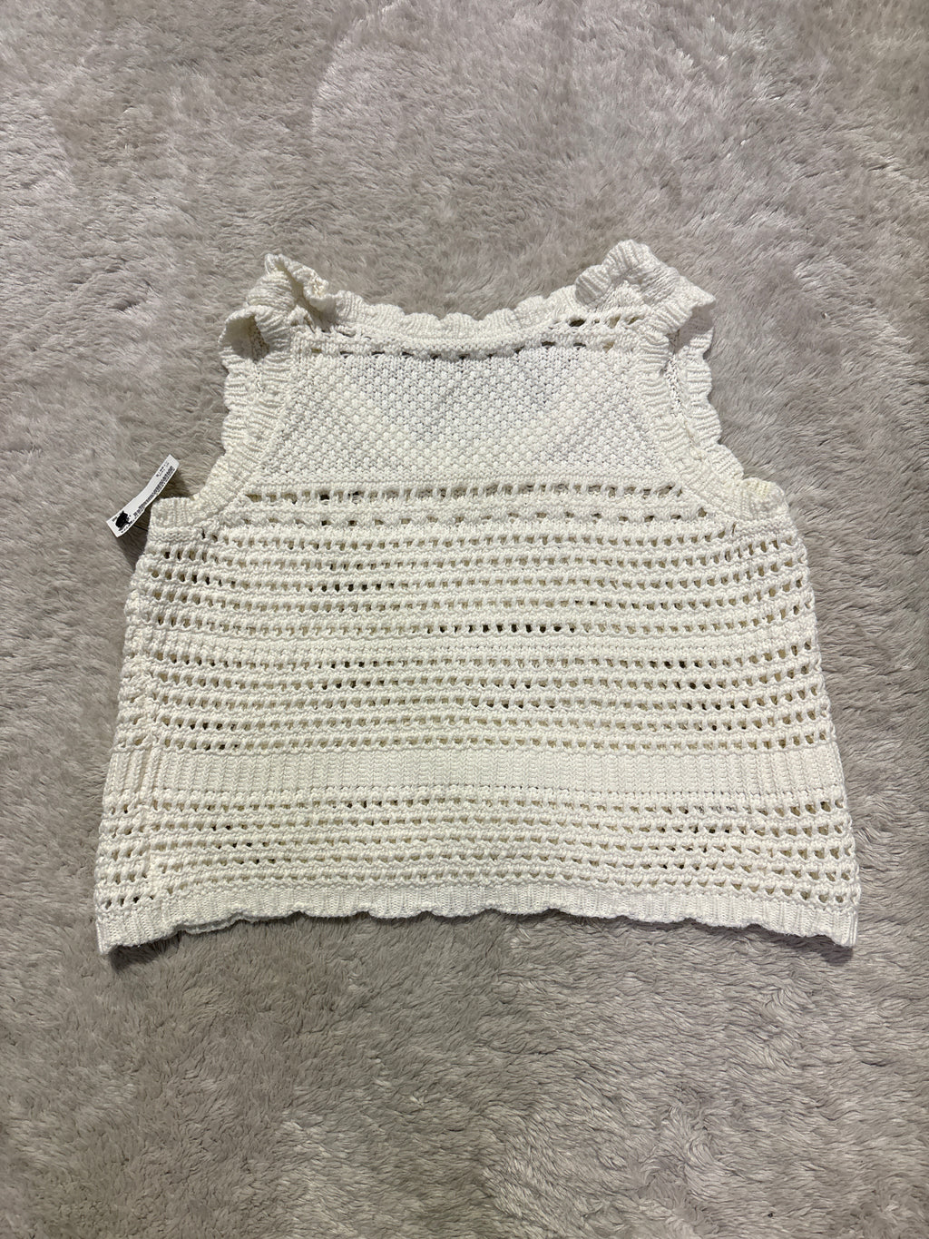 White Knit Tank Top