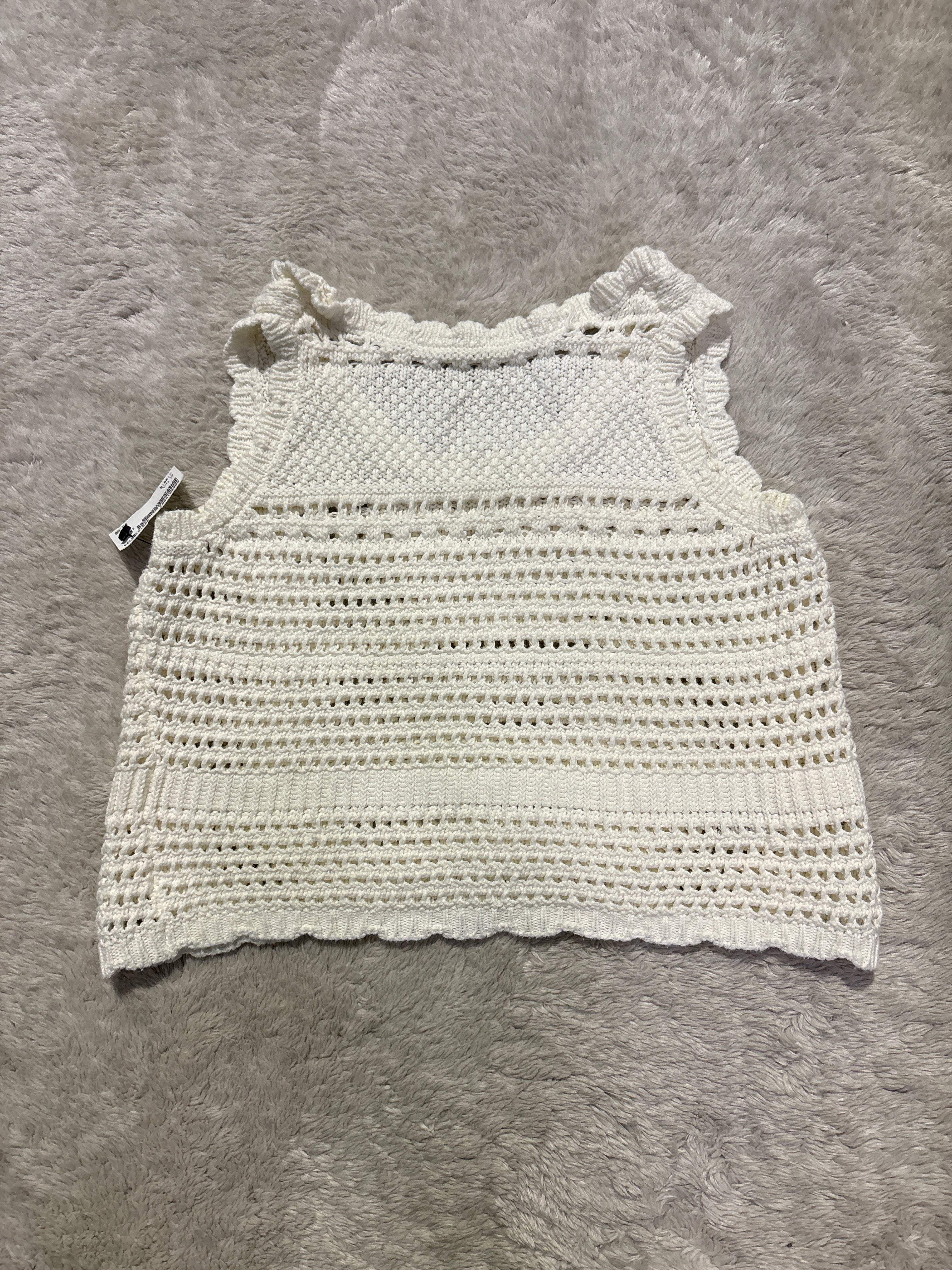 White Knit Tank Top