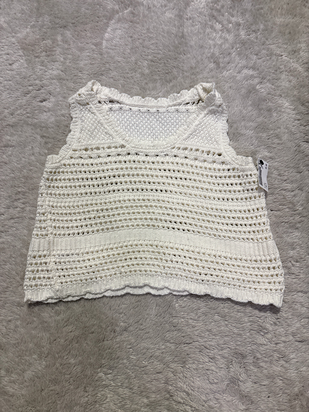 White Knit Tank Top