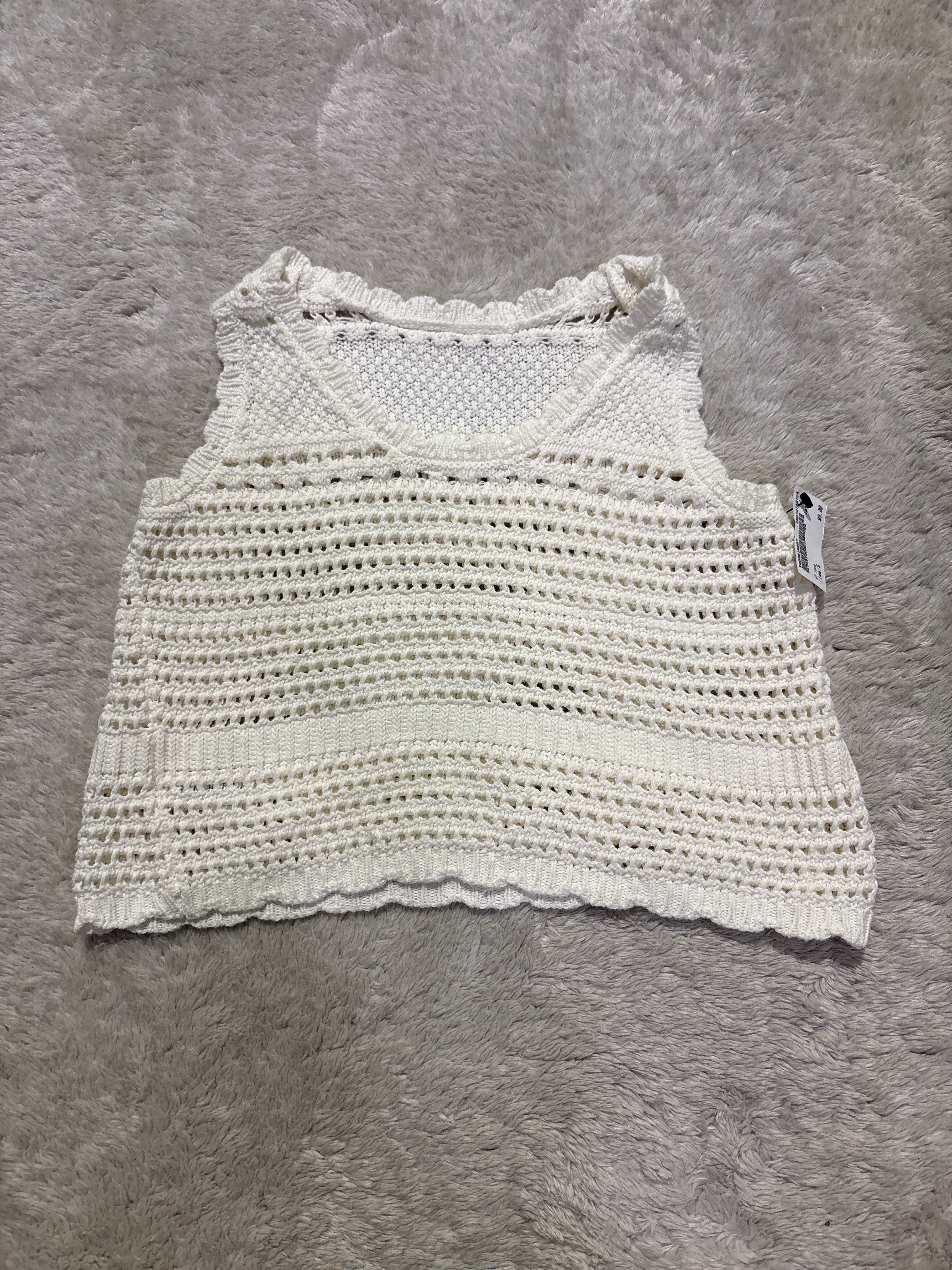 White Knit Tank Top