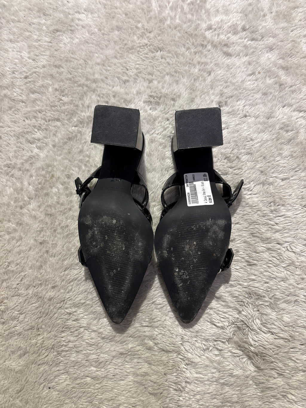 Black Buckle Heels