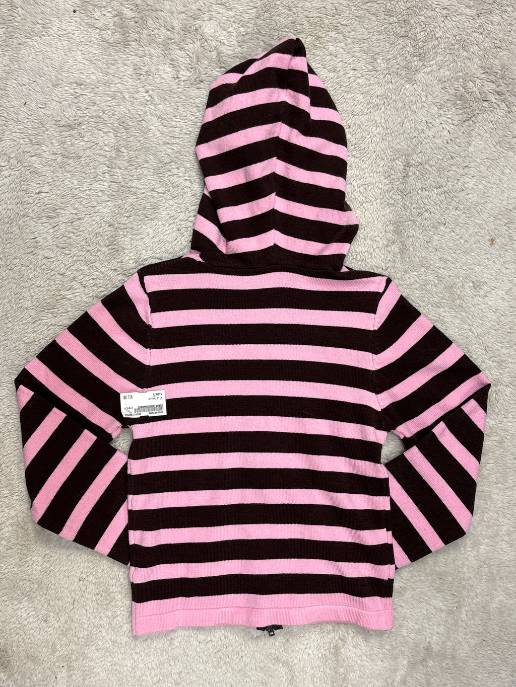Striped zip-up hoodie