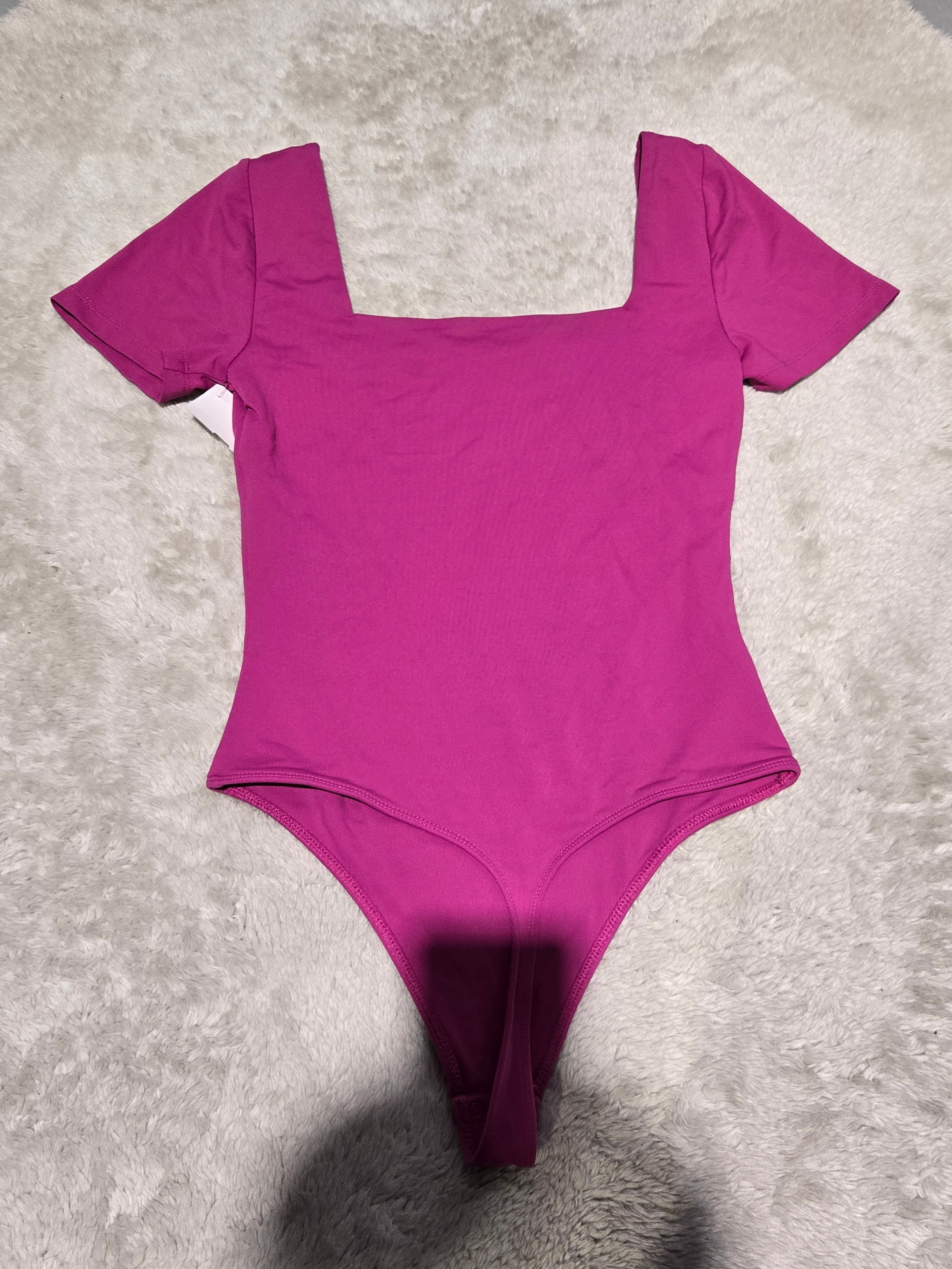 BABATON - Magenta Pink Short Sleeve Bodysuit