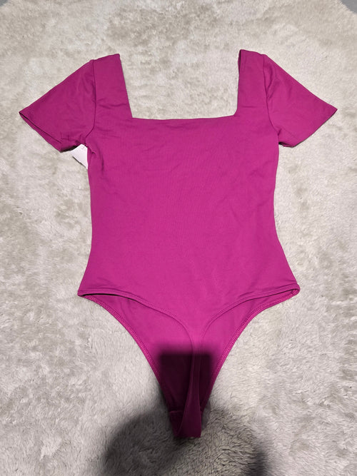 BABATON - Magenta Pink Short Sleeve Bodysuit