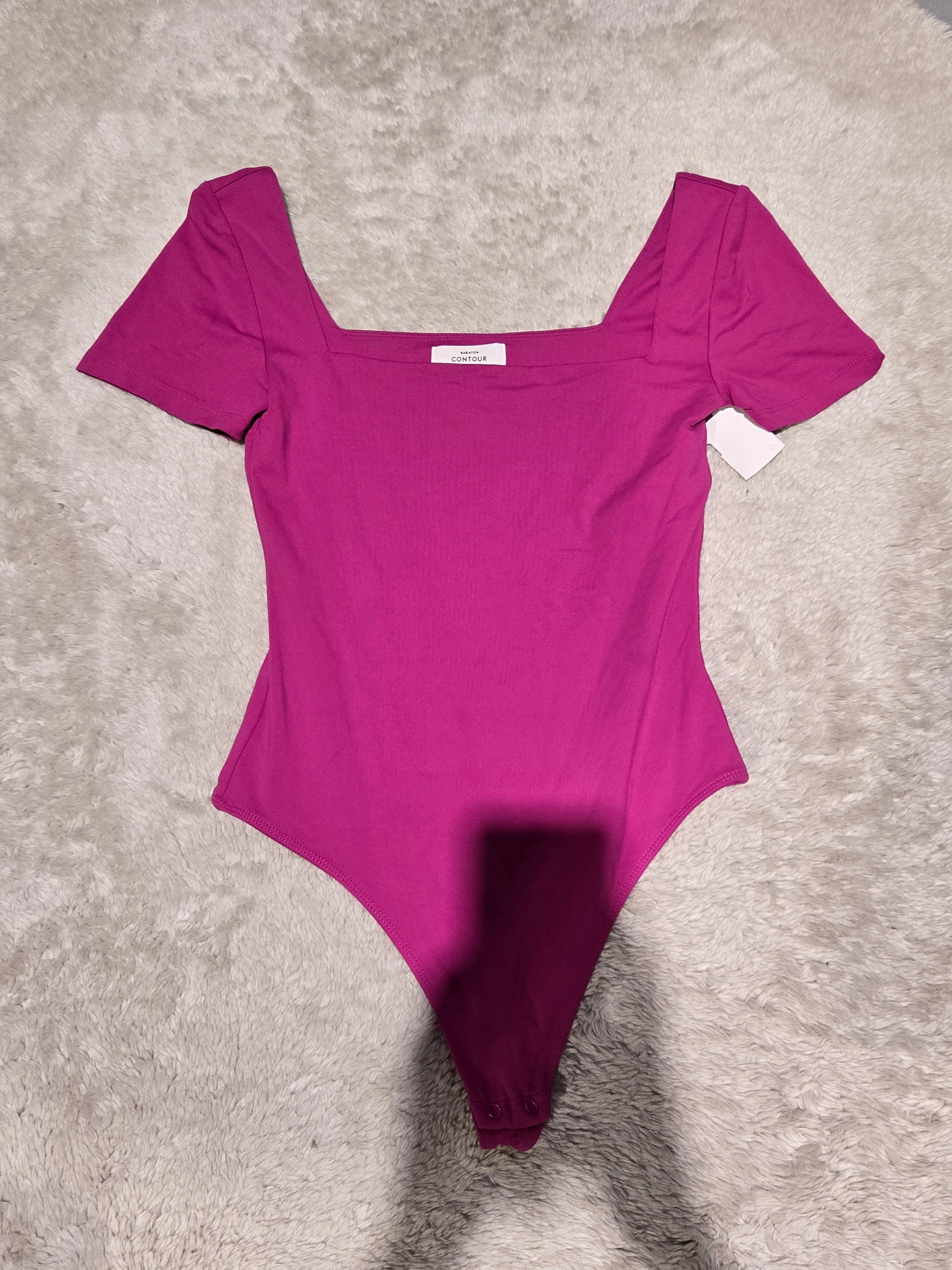 BABATON - Magenta Pink Short Sleeve Bodysuit